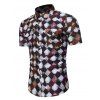 Chemise à Carreaux en Blocs de Couleurs avec Poche à Rabat - multicolor XL