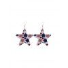 Boucles d'Oreilles Motif de Drapeau Etoile en PU - multicolor B 