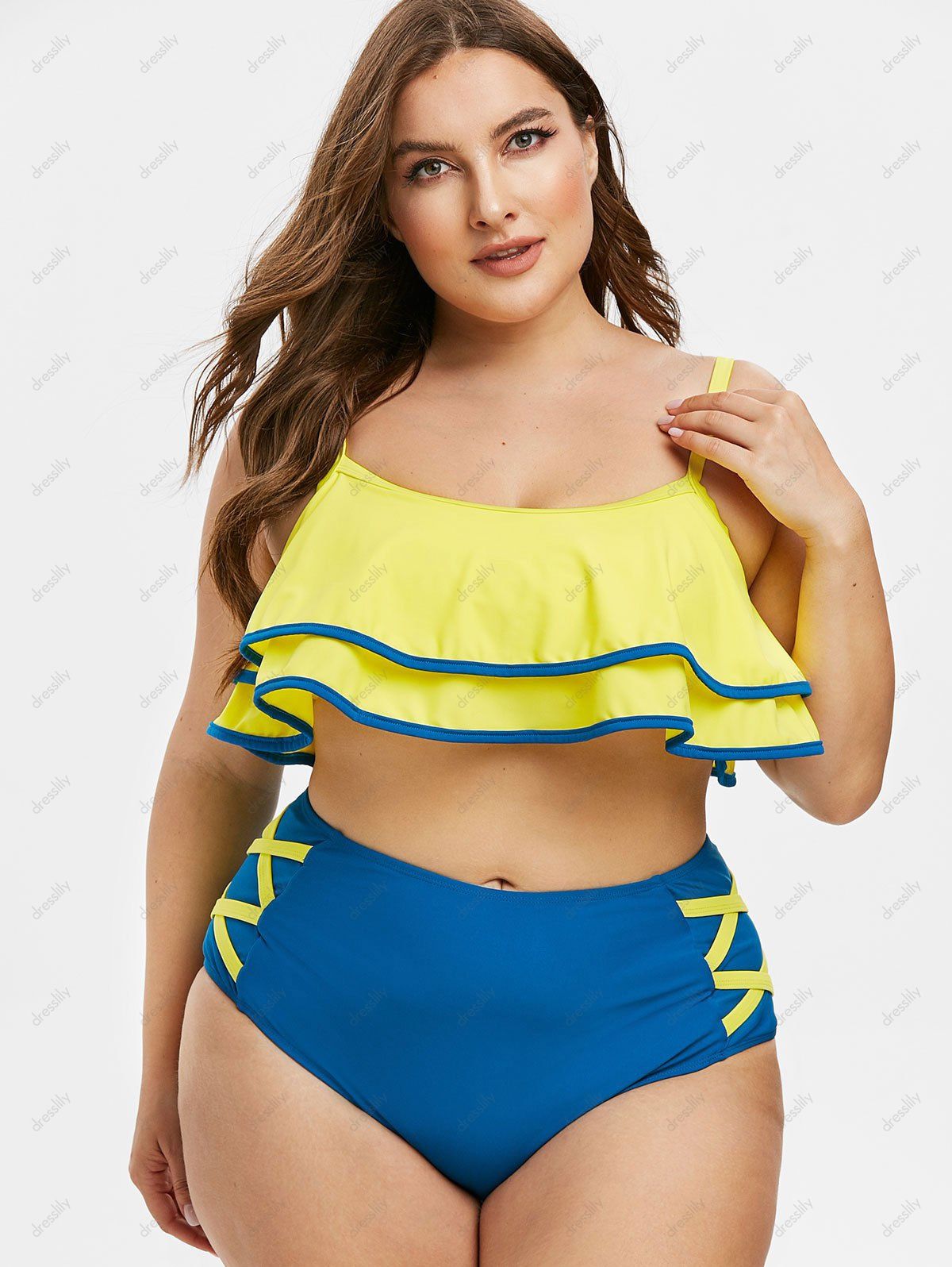 tiered plus size swimsuit