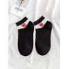 Chaussettes à Cheville Jointif Cœur en Maille - Noir 