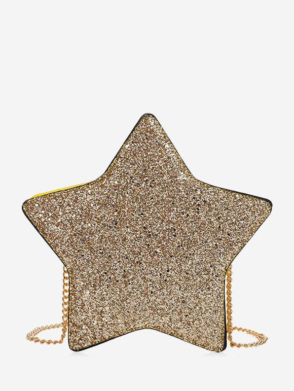 Sac à Bandoulière en Forme d'Etoile à Chaîne à Paillettes - Jaune 