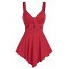 Débardeur Evasé Découpé à Ourlet Pointu - Rouge 2XL