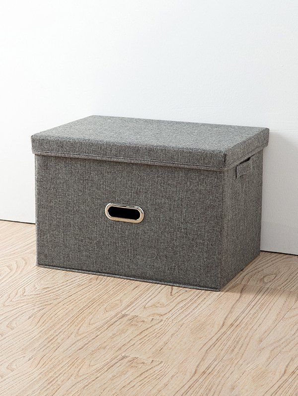 

Folding Covered Storage Box, Gray