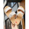 Sandales Plates Bride Teintée en Cuir - Blanc EU 41