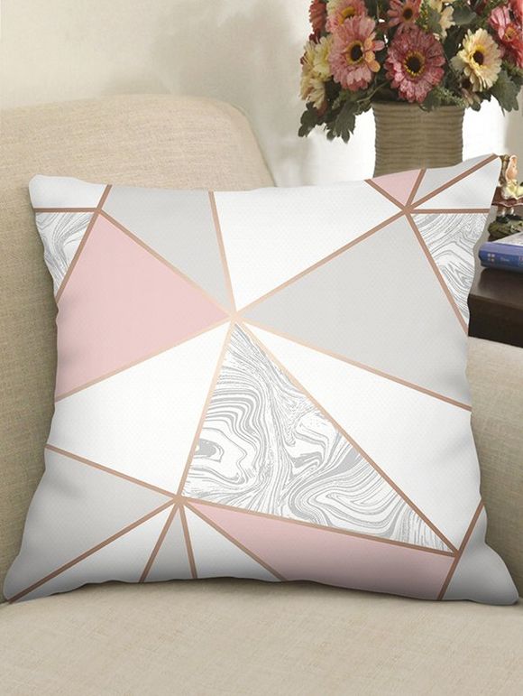 Housse de Coussin Carrée Décorative Marbrée Imprimée - multicolor A 