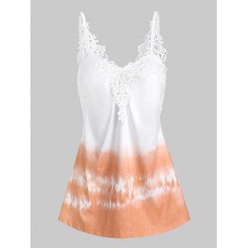 

Dip Dye Longline Cami Tank Top, White