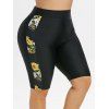 Short de Bain Tournesol Imprimé de Grande Taille - Noir 2X