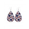 Boucles d'Oreilles Pendantes Drapeau Etoile Goutte d'Eau Imprimé - multicolor C 