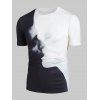 T-Shirt Couple 3D Yin Yang Imprimés - Blanc L