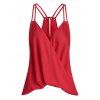 Strappy Surplice Tank Top - RED 2XL
