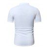 T-shirt Contrasté à Manches Courtes à Lacets - Blanc XS