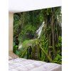 Tapisserie Murale 3D Ruisseau et Forêt Imprimés - Vert Jungle W91 X L71 INCH