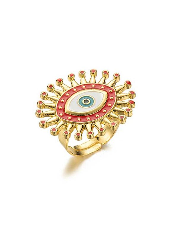 Bague Ouverte Exagéré Motif d'œil - multicolor B 
