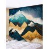 Tapisserie Murale Montagne Neige et Coucher du Soleil Imprimés - Paon Bleu W91 X L71 INCH