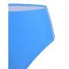 Plus Size Cutout High Rise Bikini Swimwear - DODGER BLUE 4X