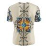 T-shirt 3D Tribal Indien Imprimé Graphique - Blanc Chaud S