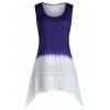 Débardeur Asymétrique Teinté Grande-Taille - Ardoise bleue foncée 5X