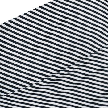 Kaufen Striped Mix And Match Swimsuit Flounce Overlay Cinched Tankini Swimwear. Bild