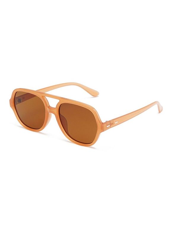 Lunettes de Soleil Rétro Unisexes Surdimensionnées - café 