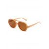 Lunettes de Soleil Rétro Unisexes Surdimensionnées - café 