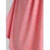 Plus Size Lace Panel Sheer Frilled Tunic Tank Top - WATERMELON PINK 5X