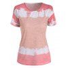 T-shirt Teinté Imprimé - Rose 3XL