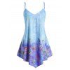 Haut à Bretelle Tunique à Imprimé Fleur Cachemire de Grande Taille - Bleu Bleuet 4X