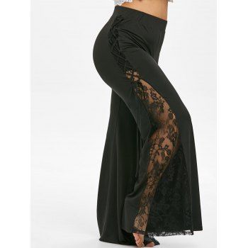 lace up plus size pants