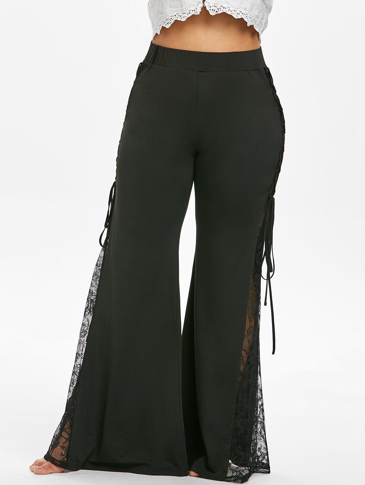 plus size high rise palazzo pants