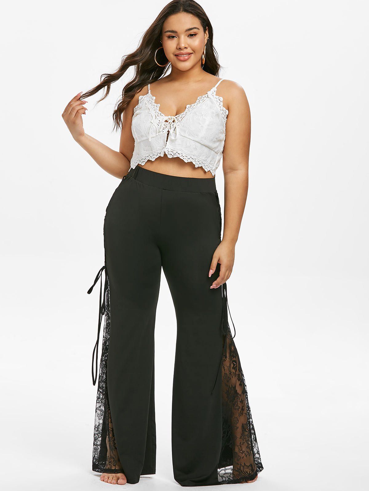 black plus size bell bottom jeans