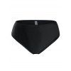 Plus Size Striped Print Cross Mesh Panel Tankini Swimwear - BLACK L