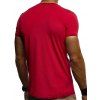 T-shirt de Base à Imprimé Géométrique et Lettre  - Rouge Lave XL
