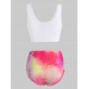 U-bar Tie Dye Bikini Swimwear - WHITE 2XL