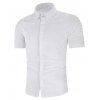 Chemise Plissée Boutonnée à Manches Raglan - Blanc XL