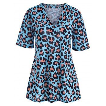 

Leopard Longline Choker Tee