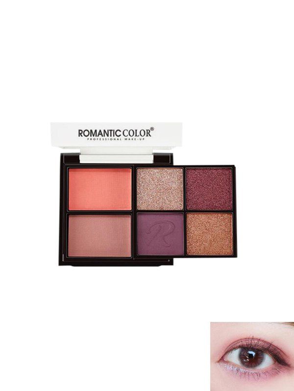 

6 Color Letter Pattern Glitter Eyeshadow Palette, #003