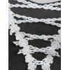 Casual Crochet Lace Insert Dress High Low Lace Up Dip Hem High Waisted Midi Cami Dress - DARK GRAY M
