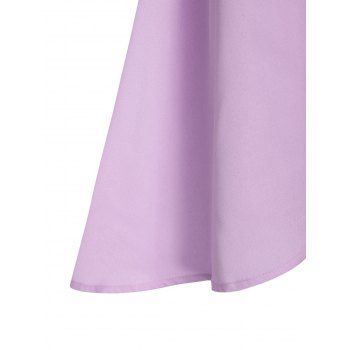 

Plain Solid Knot High Low Cami Dress, Purple