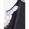 Robe Trapèze Florale - Noir XL