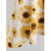 Sunflower Print Spaghetti Strap High Low Dress - SUN YELLOW L