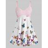 Débardeur à Taille Empire à Imprimé Papillon Sans Dos Grande-Taille - multicolor 5X