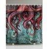Cartoon Octopus Print Waterproof Shower Curtain - multicolor W71 X L71 INCH