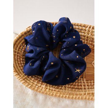 

Gilding Star Elastic Fabric Scrunchies, Cadetblue