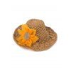 Chapeau de Paille Panneau au Crochet Tournesol pour Parent-Enfant - Brun CHILDREN (50-53CM）