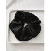 Chouchou Elastique en Couleur Unie en Tissu en Satin - Noir 