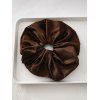 Chouchou Elastique en Couleur Unie en Tissu en Satin - Café profond 