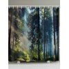 Sunshine Fog Forest Pattern Waterproof Shower Curtain - multicolor W71 X L71 INCH