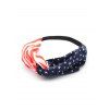 Flag Pattern Cross Chiffon Elastic Headband - multicolor A 
