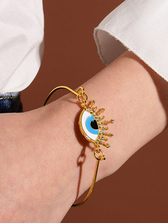 Bracelets Motif d'Œil avec Strass - Or 