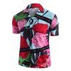 Chemise de Vacances Fleur Imprimée - Rouge L